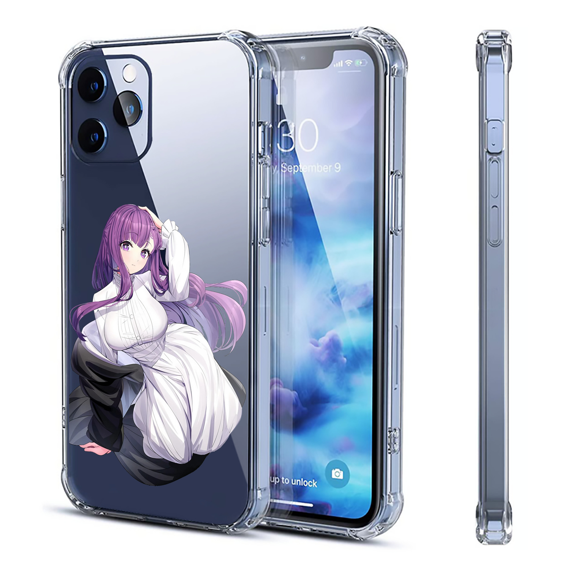 （画像用） 葬送のフリーレン Frieren 【iPhone 12シリーズ対応】透明スマホケース（クリアソフトケース）